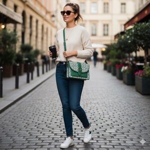 Coach Signature Green Crossbody Bag